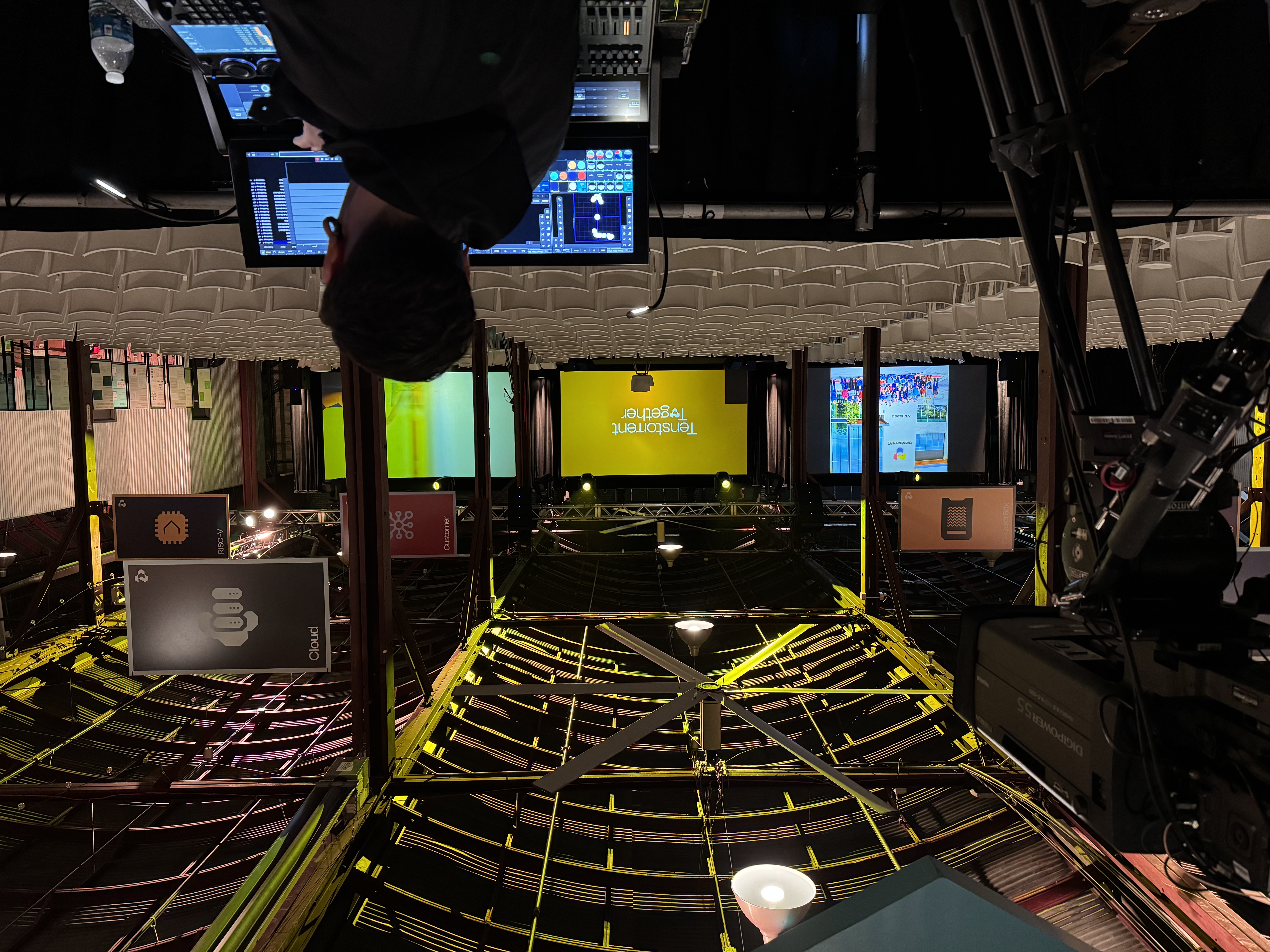 Multi-screen LED production setup