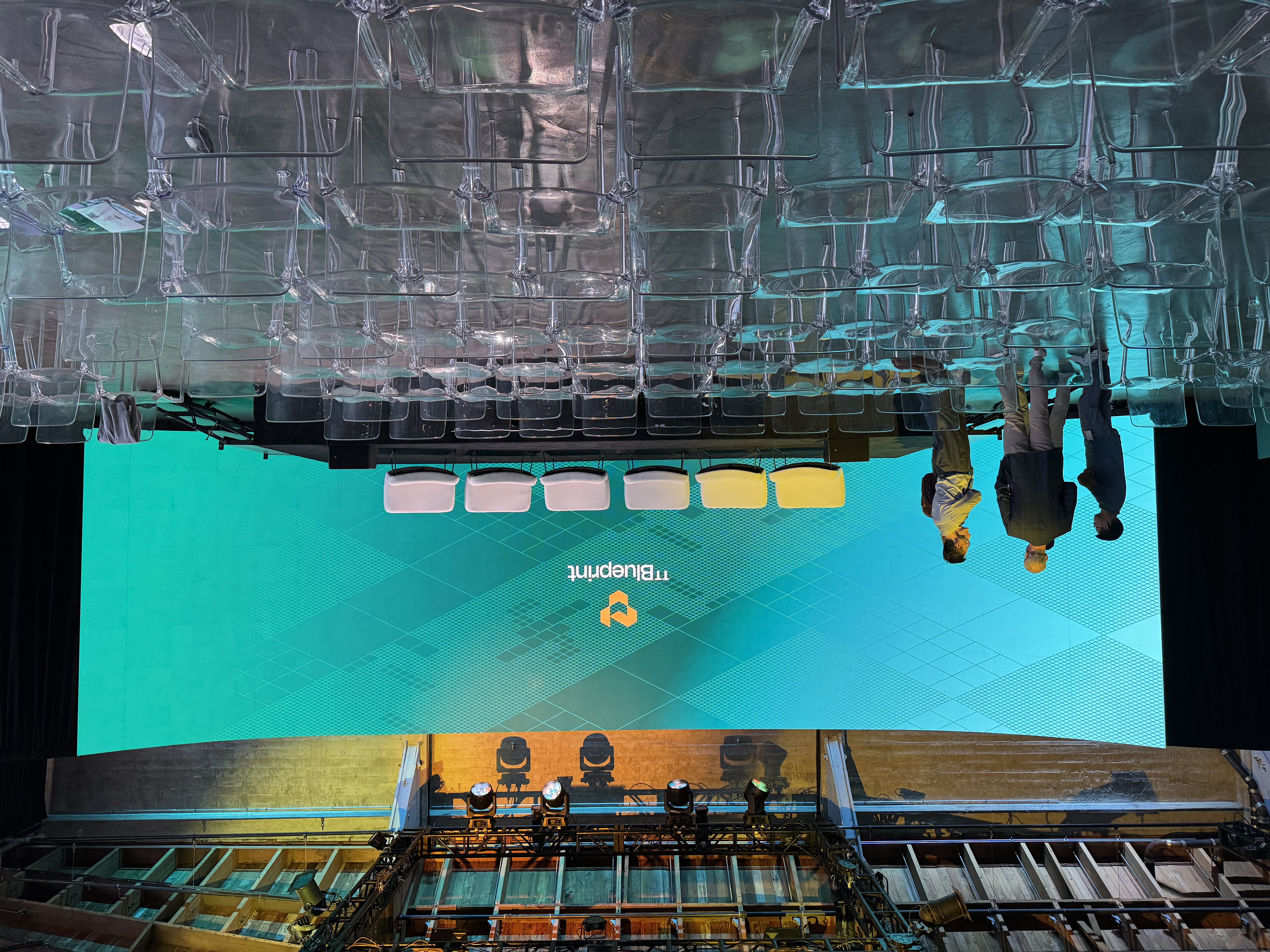 Wide LED wall corporate presentation